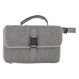 Diaper Pad Baby Changing Mat Mommy Bag with Handle Strap Foldable Detachable Travel Changing Pad Grey - Front View