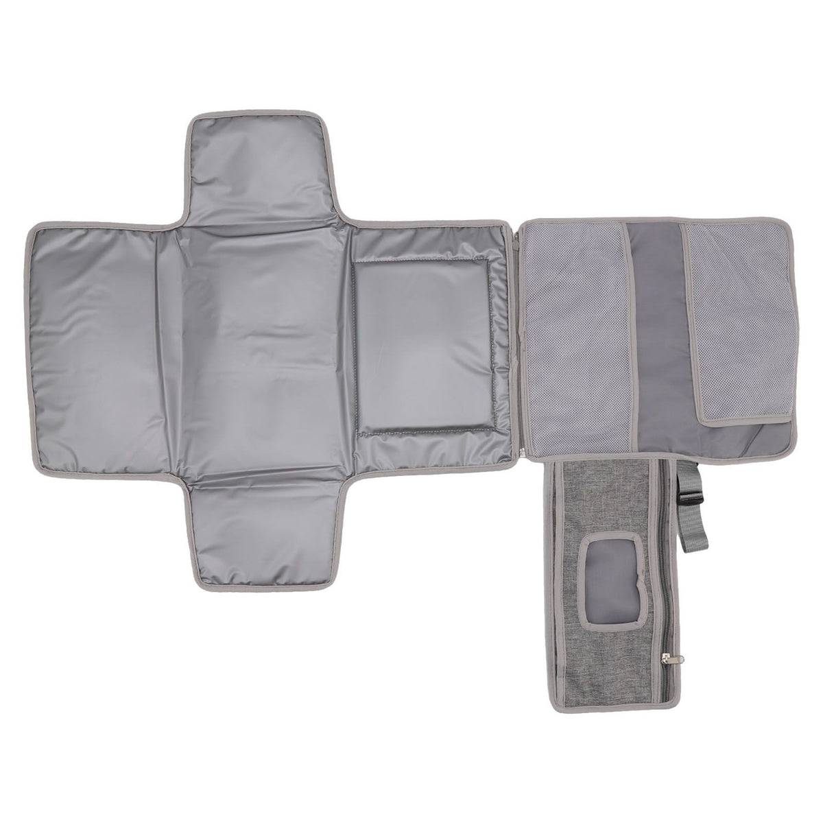 Diaper Pad Baby Changing Mat Mommy Bag with Handle Strap Foldable Detachable Travel Changing Pad Grey