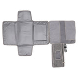 Diaper Pad Baby Changing Mat Mommy Bag with Handle Strap Foldable Detachable Travel Changing Pad Grey - Side View