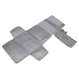 Diaper Pad Baby Changing Mat Mommy Bag with Handle Strap Foldable Detachable Travel Changing Pad Grey - 45-Degree Angle