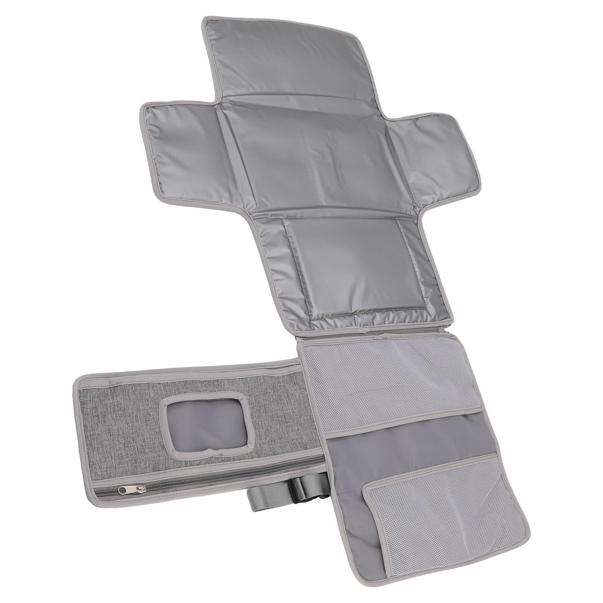 Diaper Pad Baby Changing Mat Mommy Bag with Handle Strap Foldable Detachable Travel Changing Pad Grey