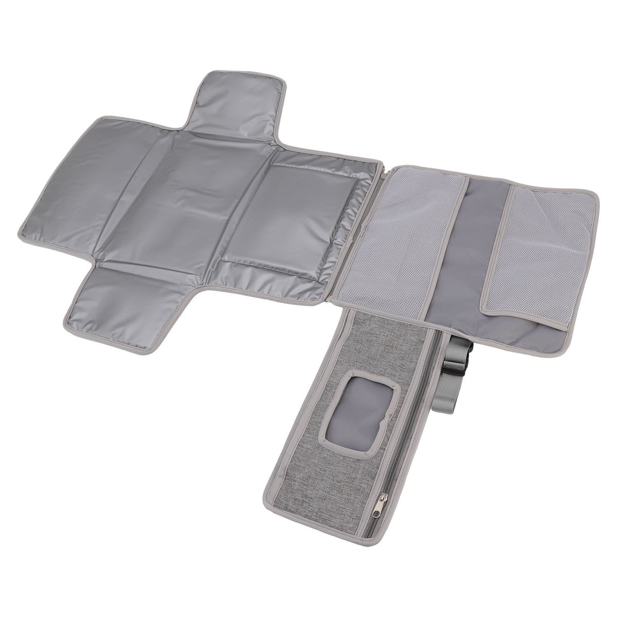 Diaper Pad Baby Changing Mat Mommy Bag with Handle Strap Foldable Detachable Travel Changing Pad Grey