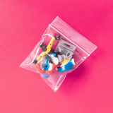 100pcs Snack Storage Bags Transparent Leakage Proof Thick Clear Zip PE Sealed Bags for Home Use