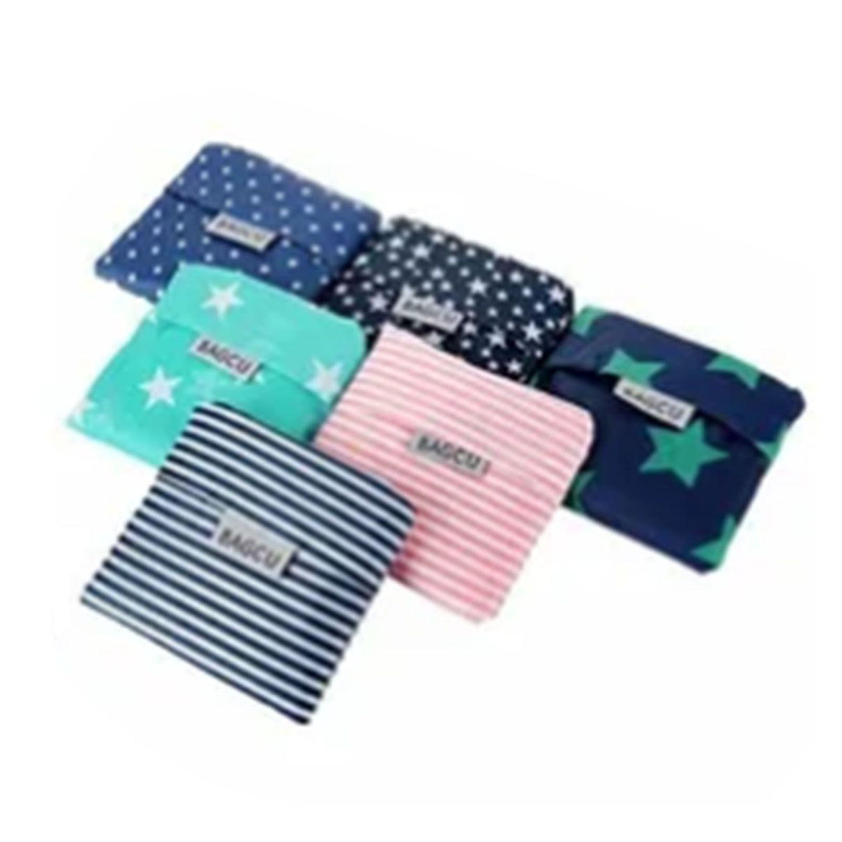 10Pcs Grocery Bag Foldable Polyester Large Capacity Reusable Shopping Bag for Household