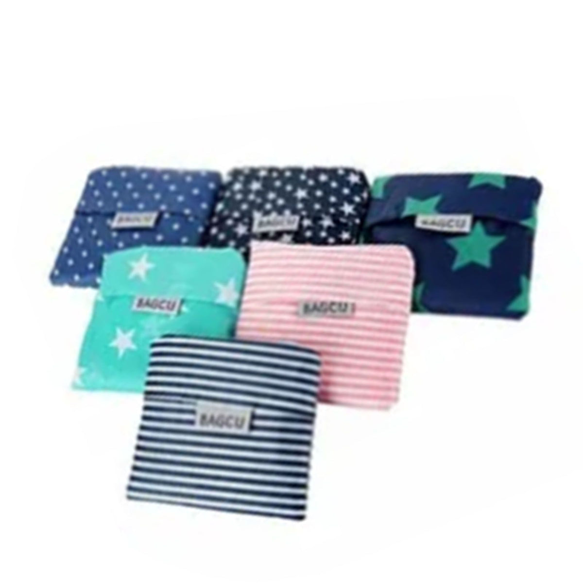 10Pcs Grocery Bag Foldable Polyester Large Capacity Reusable Shopping Bag for Household