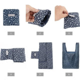 10Pcs Grocery Bag Foldable Polyester Large Capacity Reusable Shopping Bag for Household - Close-Up Angle