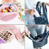 10Pcs Grocery Bag Foldable Polyester Large Capacity Reusable Shopping Bag for Household