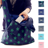 10Pcs Grocery Bag Foldable Polyester Large Capacity Reusable Shopping Bag for Household