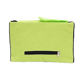 Green Foldable Shopping Bag with Wheels Pure Color Expandable Oxford Cloth Wheeled Foldable Grocery Cart Bag - Front View