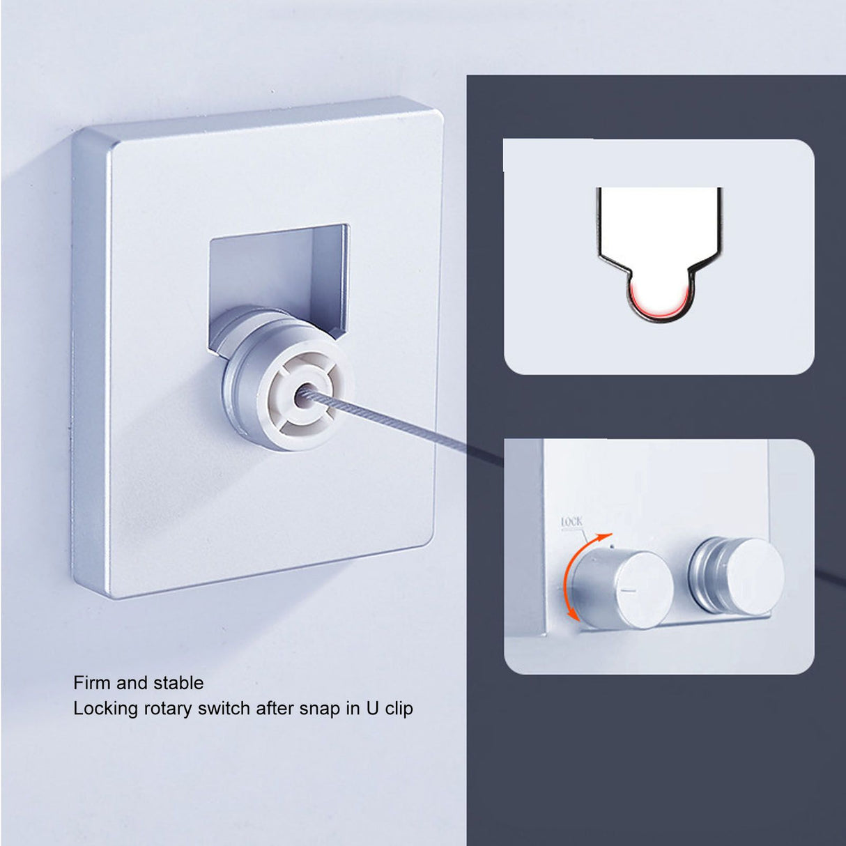 Retractable Clothesline Invisible Stainless Steel Heavy Duty Clothes Drying Laundry Line for Indoor Outdoor White