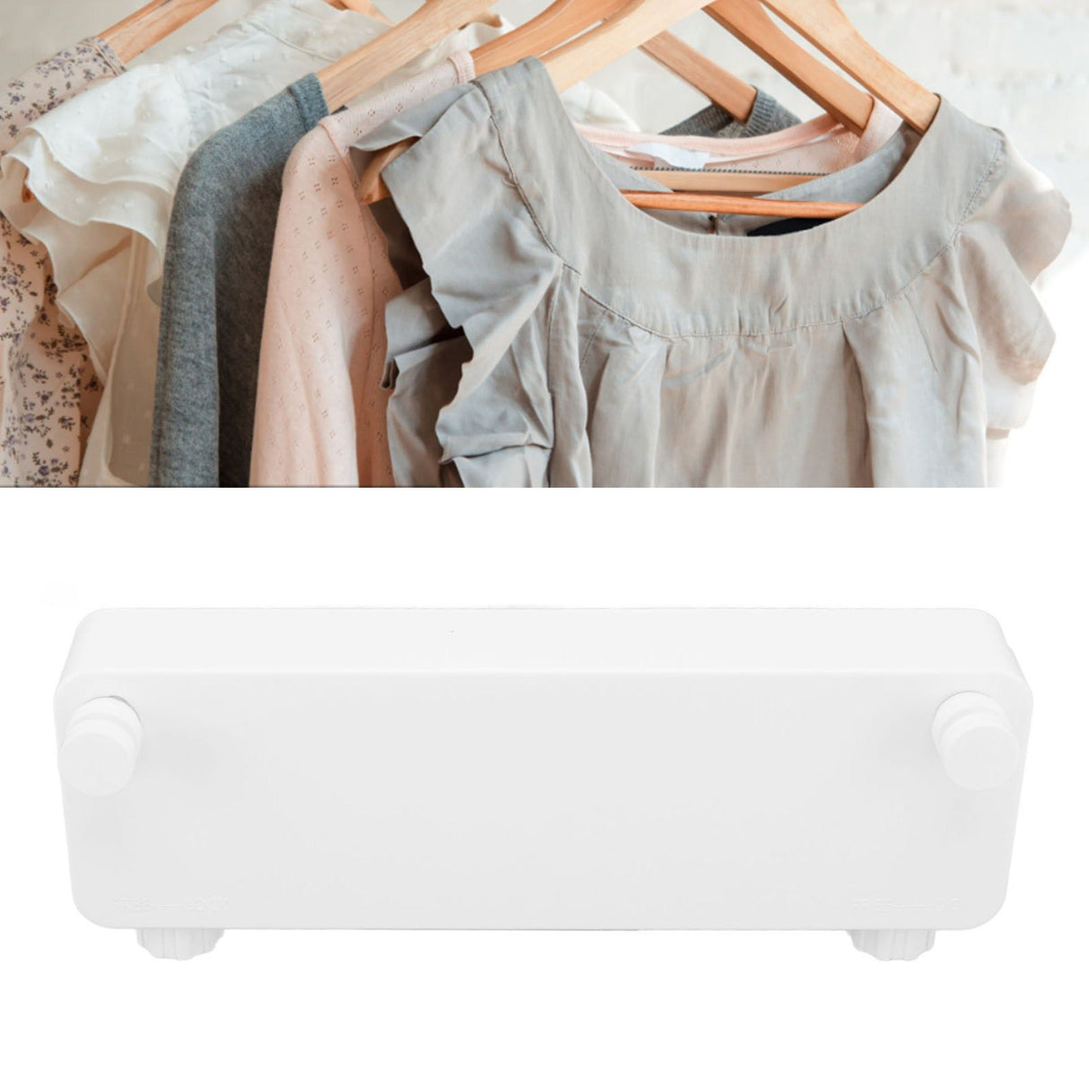 Retractable Clothesline 5.2 Meters Space Saving Safety Design Clothes Drying Line for Bathrooms Balconies White