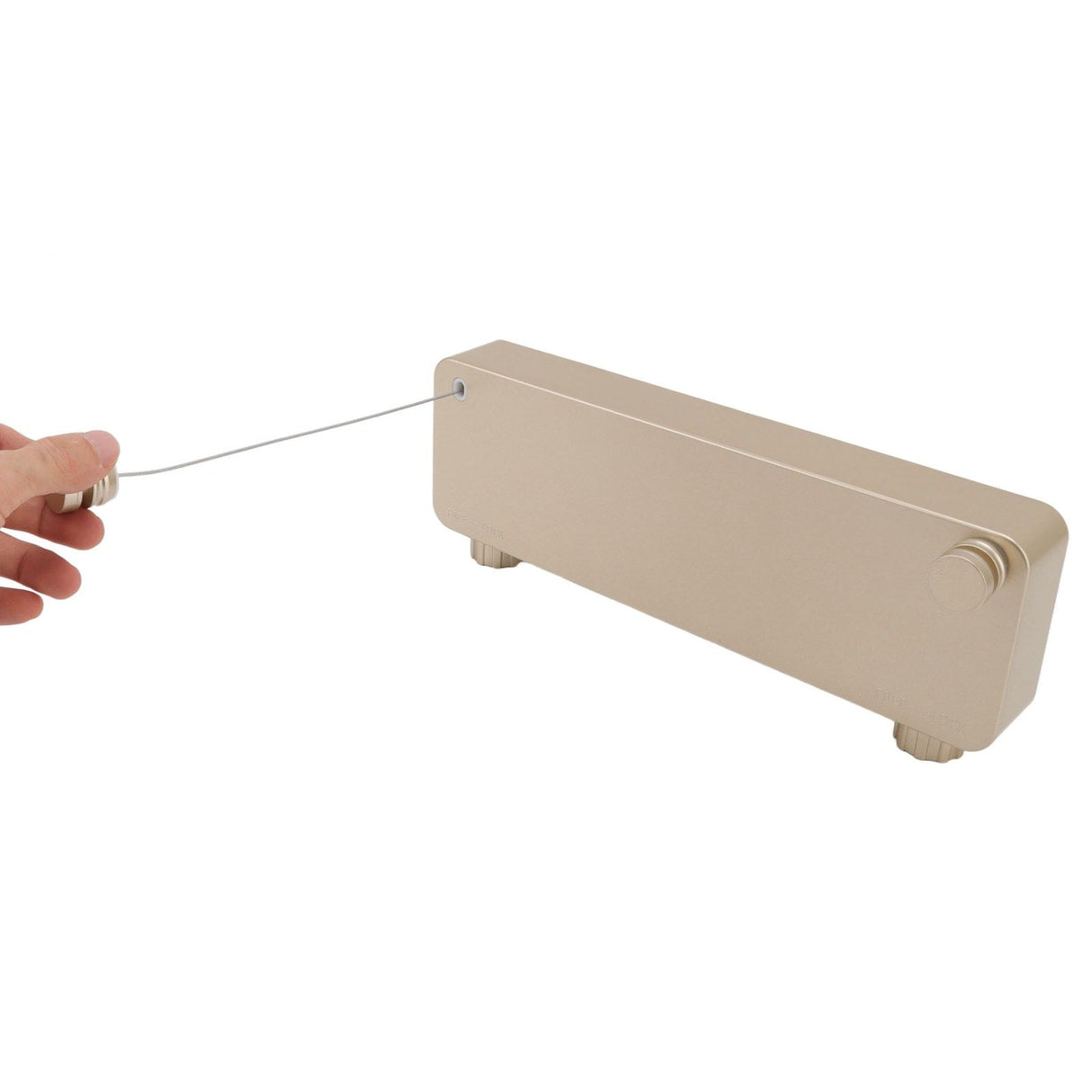 Retractable Clothesline 5.2 Meters Space Saving Safety Design Clothes Drying Line for Bathrooms Balconies Gold