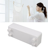 Retractable Clothesline Wall Mounted Heavy Duty Thickened Stainless Steel Double Laundry Line for Balcony Hotel 13.8ft White