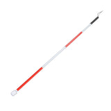 Folding Blind Cane Anti Slip Handle Red White Aluminium Light Weight Folding Walking Stick for Vision Impaired