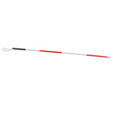 Folding Blind Cane Anti Slip Handle Red White Aluminium Light Weight Folding Walking Stick for Vision Impaired