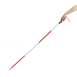Folding Blind Cane Anti Slip Handle Red White Aluminium Light Weight Folding Walking Stick for Vision Impaired - Extra Image