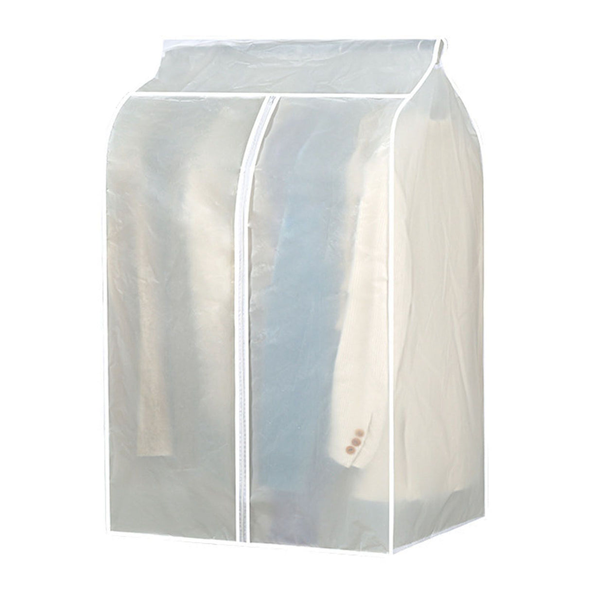Large Garment Cover Transparent Easy To Install Hanging Clothes Storage Bag Clothes Dust Cover with Hook and Loop