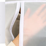 Large Garment Cover Transparent Easy To Install Hanging Clothes Storage Bag Clothes Dust Cover with Hook and Loop - Low Angle