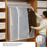 Large Garment Cover Transparent Easy To Install Hanging Clothes Storage Bag Clothes Dust Cover with Hook and Loop