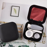 Contact Lens Box Plastic Leakage Proof Dustproof Portable Square Contact Lens Case Black - 45-Degree Angle