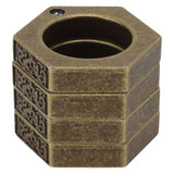 Defense Rings Aluminium Alloy Glossy Hexagonal Window Breaker for Emergency Defense Supplies Bronze