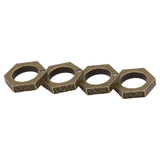 Defense Rings Aluminium Alloy Glossy Hexagonal Window Breaker for Emergency Defense Supplies Bronze