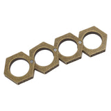 Defense Rings Aluminium Alloy Glossy Hexagonal Window Breaker for Emergency Defense Supplies Bronze