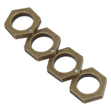 Defense Rings Aluminium Alloy Glossy Hexagonal Window Breaker for Emergency Defense Supplies Bronze - Close-Up Angle