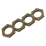 Defense Rings Aluminium Alloy Glossy Hexagonal Window Breaker for Emergency Defense Supplies Bronze - Low Angle