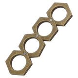 Defense Rings Aluminium Alloy Glossy Hexagonal Window Breaker for Emergency Defense Supplies Bronze