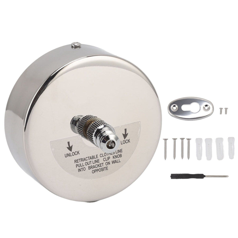 Retractable Clothesline 304 Stainless Steel Safety Auto Retraction Double Pulley Laundry String Line for Indoor Outdoor 2.8m/9.2ft