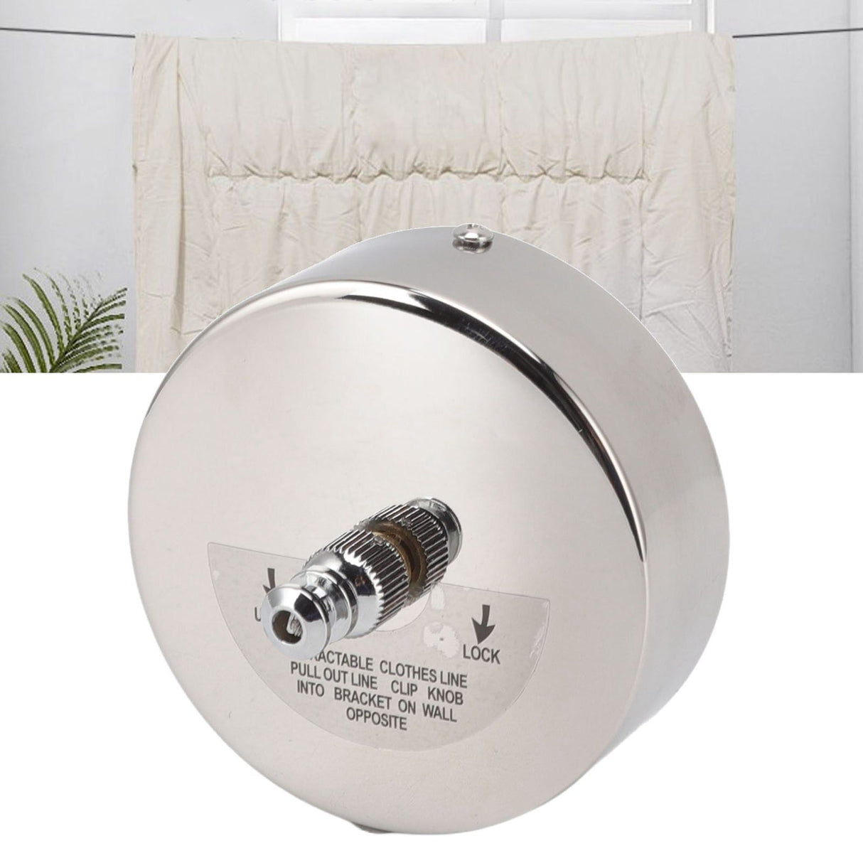 Retractable Clothesline 304 Stainless Steel Safety Auto Retraction Double Pulley Laundry String Line for Indoor Outdoor 2.8m/9.2ft