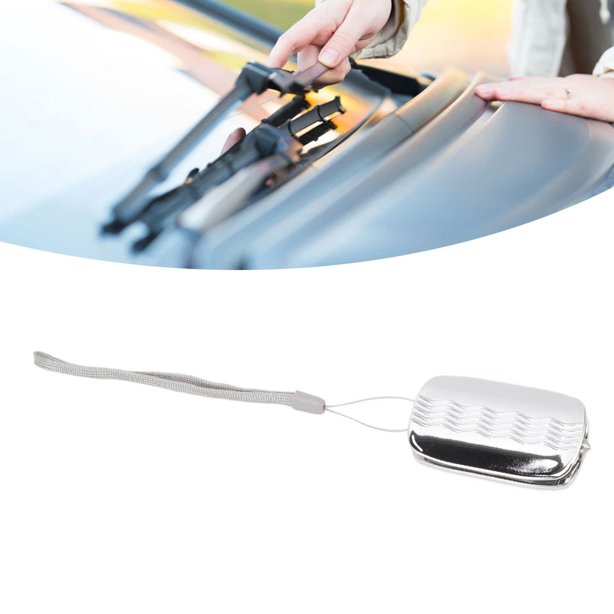 Car Wiper Repair Universal Double Sided Small Portable Wiper Refurbish Restorer for All Brands Windscreen Wipers Silver White