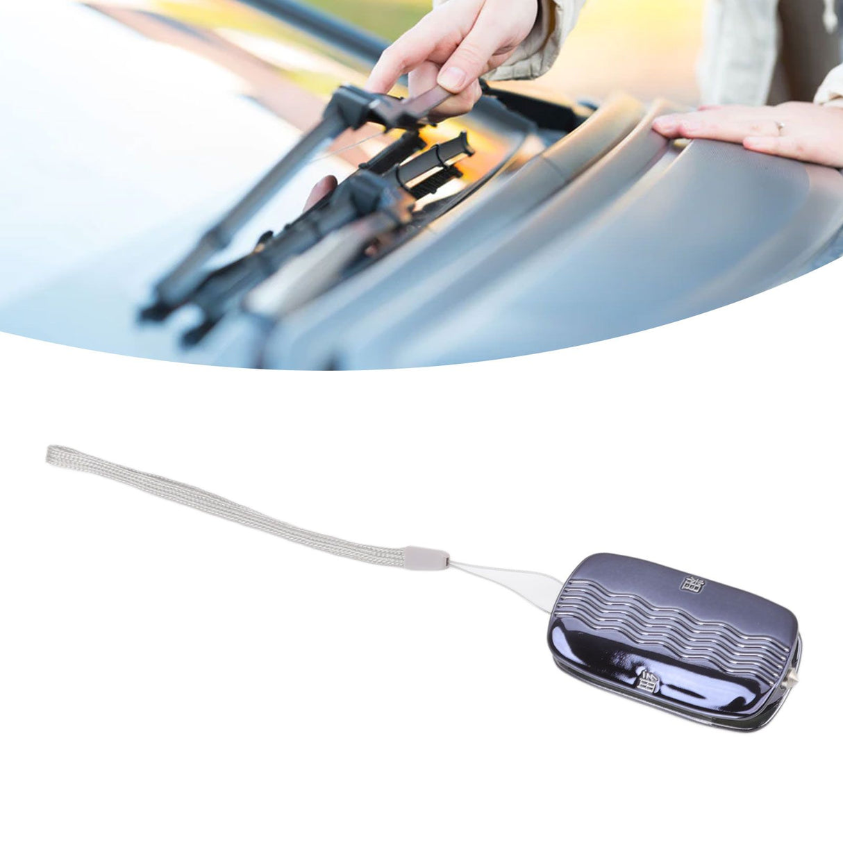 Car Wiper Repair Universal Double Sided Small Portable Wiper Refurbish Restorer for All Brands Windscreen Wipers Black Blue