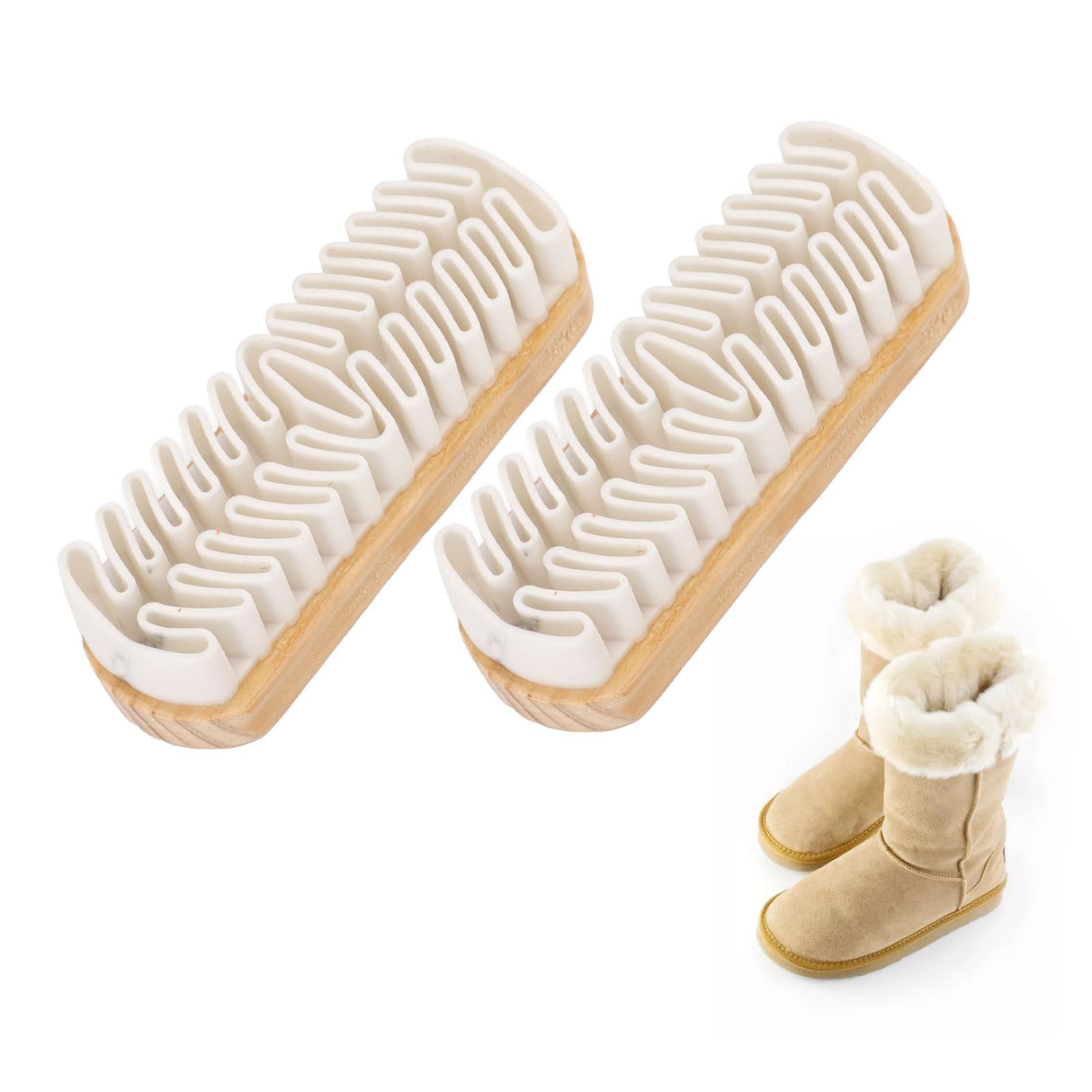 2 PCS Snow Boots Suede Brush Shoes Cleaner Crepe Brush Suede Matte Shoes Scrubber Cleaner