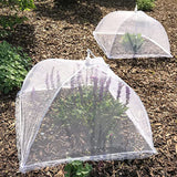 3PCS Food Protection Cover 18inch Gauze White Folding Food Tent Umbrella for Home Kitchen