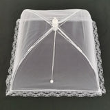 3PCS Food Protection Cover 18inch Gauze White Folding Food Tent Umbrella for Home Kitchen - Extra Image