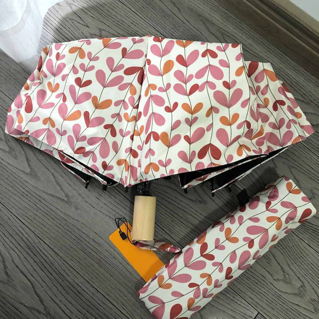 Umbrella Glass Fiber Flexible Frame Portable Anti UV Wind Proof 3 Folding Sun Rain Umbrella