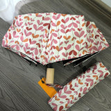 Umbrella Glass Fiber Flexible Frame Portable Anti UV Wind Proof 3 Folding Sun Rain Umbrella