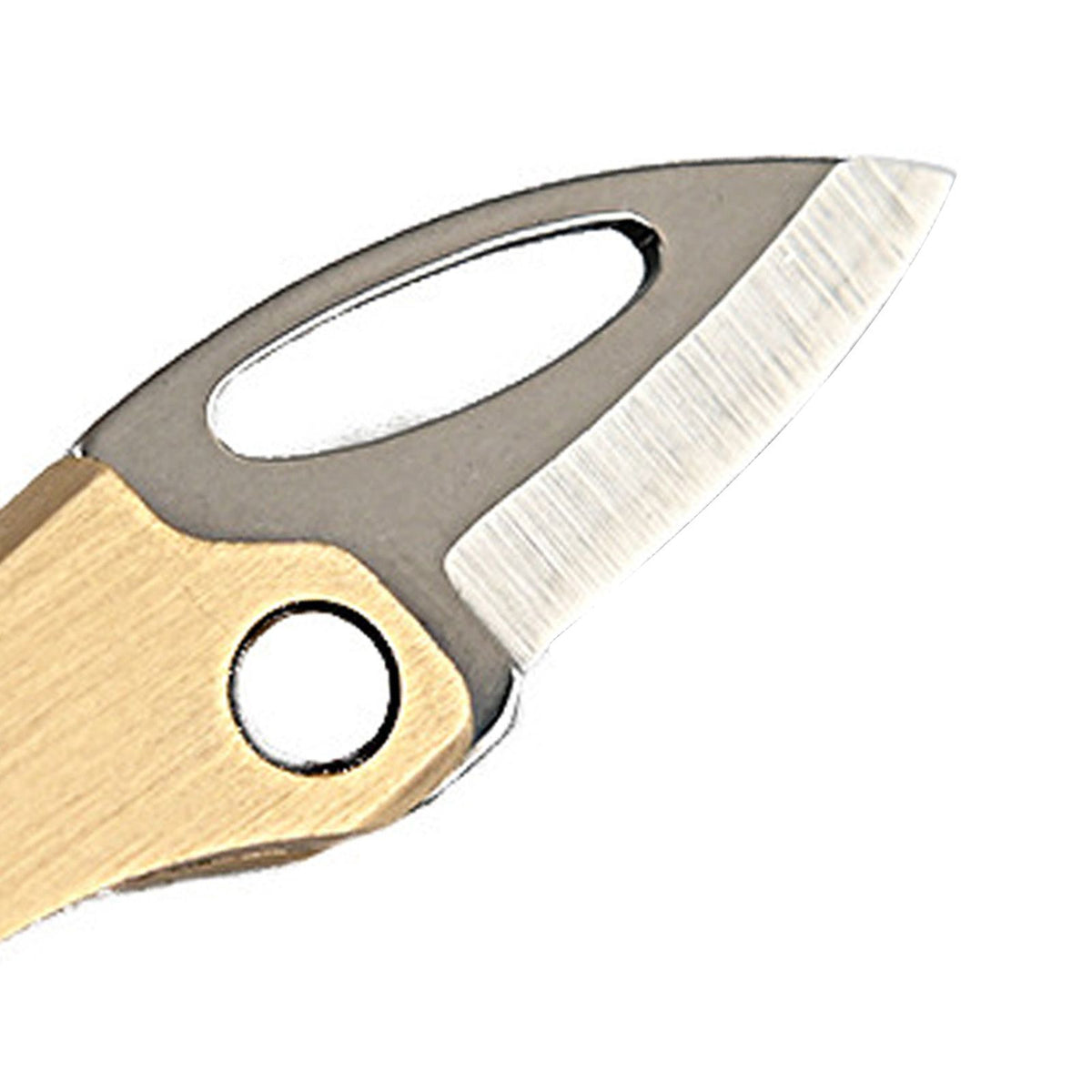 Mini Folding Knife Brass Handle Stainless Steel Blade Mini Magnetic Pocket Knife Outdoor Keychain Pendant Knife