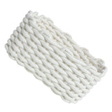 Cotton Rope Storage Basket Hand Knitting Nordic Style Desktop Storage Organizer for Key Snacks Underwear White 30x22x14cm/11.8x8.7x5.5in