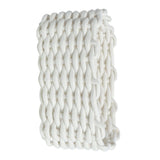 Cotton Rope Storage Basket Hand Knitting Nordic Style Desktop Storage Organizer for Key Snacks Underwear White 30x22x14cm/11.8x8.7x5.5in - Top-Down View