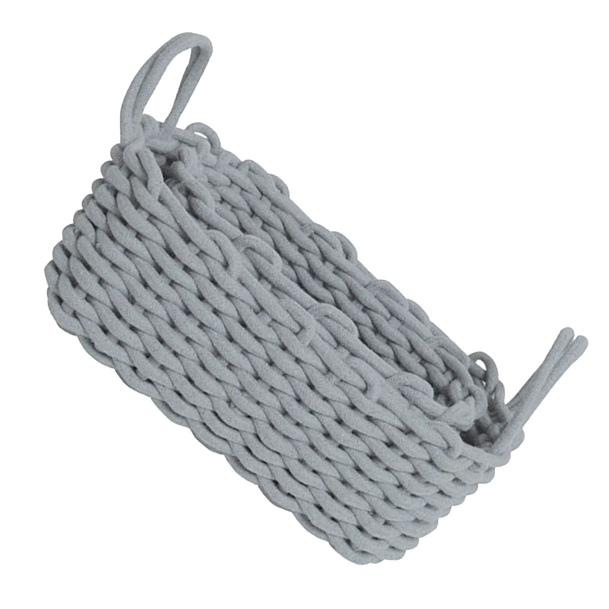 Cotton Rope Storage Basket Hand Knitting Nordic Style Desktop Storage Organizer for Key Snacks Underwear Grey 36x25x15cm/14.2x9.8x5.9in