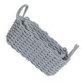 Cotton Rope Storage Basket Hand Knitting Nordic Style Desktop Storage Organizer for Key Snacks Underwear Grey 36x25x15cm/14.2x9.8x5.9in - Side View