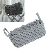 Cotton Rope Storage Basket Hand Knitting Nordic Style Desktop Storage Organizer for Key Snacks Underwear Grey 36x25x15cm/14.2x9.8x5.9in - 45-Degree Angle