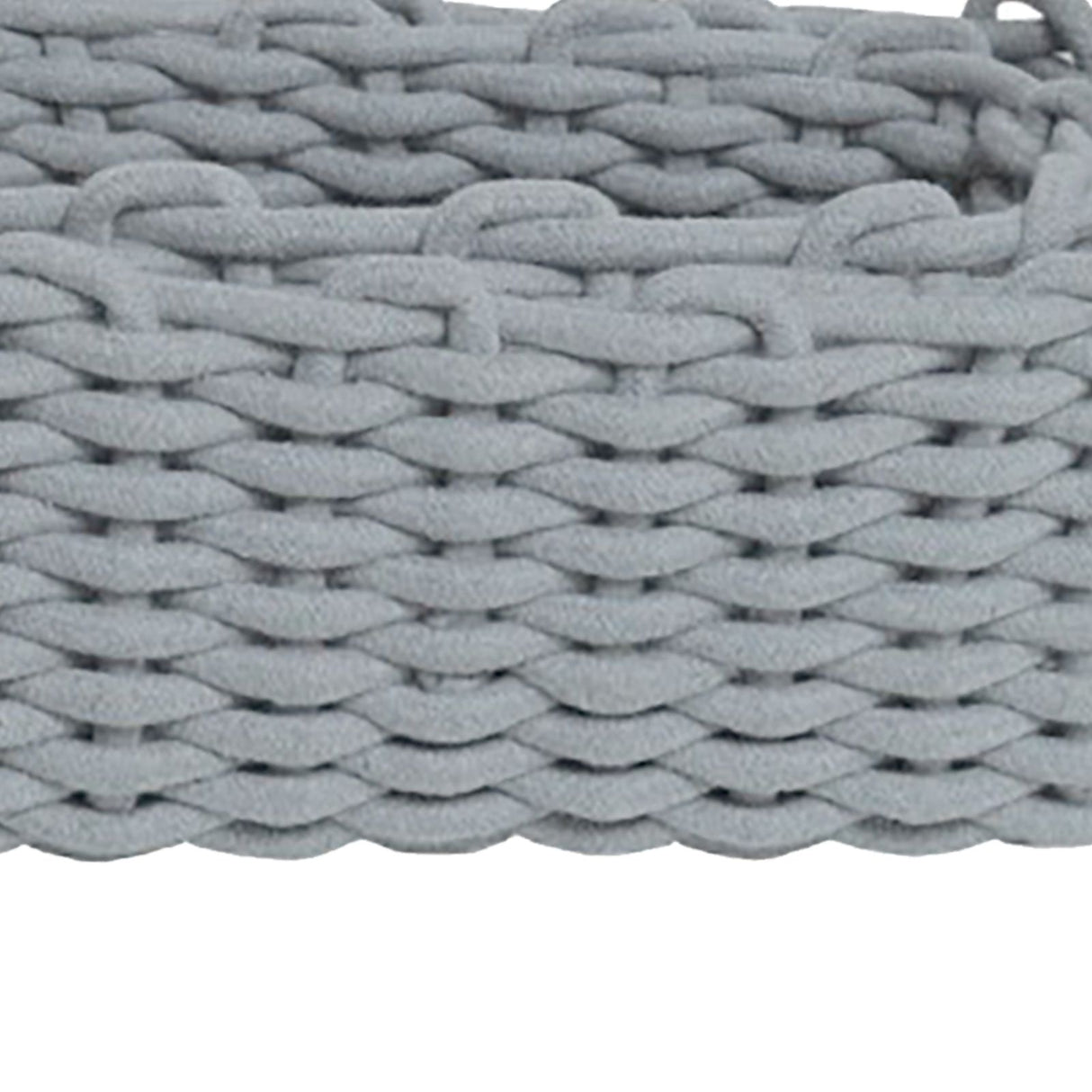 Cotton Rope Storage Basket Hand Knitting Nordic Style Desktop Storage Organizer for Key Snacks Underwear Grey 36x25x15cm/14.2x9.8x5.9in