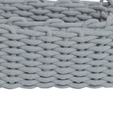 Cotton Rope Storage Basket Hand Knitting Nordic Style Desktop Storage Organizer for Key Snacks Underwear Grey 36x25x15cm/14.2x9.8x5.9in