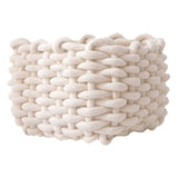Cotton Rope Storage Basket White Simple Desktop Storage Organizer for Key Wallet Cosmetics