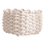 Cotton Rope Storage Basket White Simple Desktop Storage Organizer for Key Wallet Cosmetics