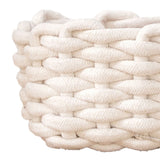 Cotton Rope Storage Basket White Simple Desktop Storage Organizer for Key Wallet Cosmetics